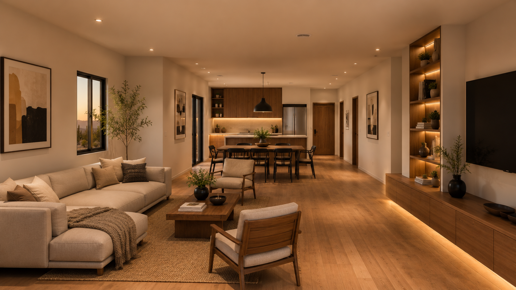 Interior amplio del modelo Aurora Homes 2 Go